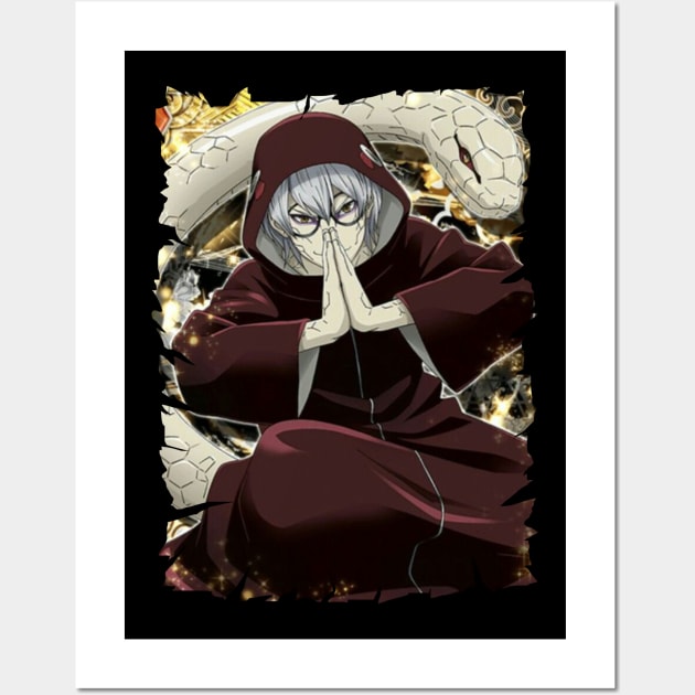 SNAKE KABUTO YAKUSHI ANIME MERCHANDISE Wall Art by julii.draws